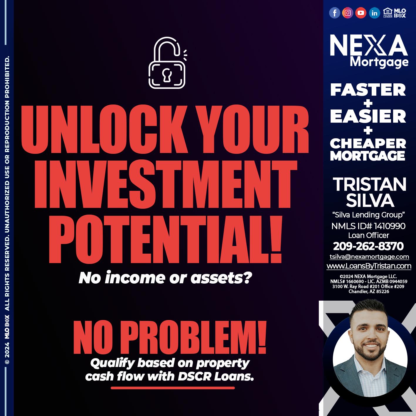 unlock your - Tristan Silva -Loan Officer