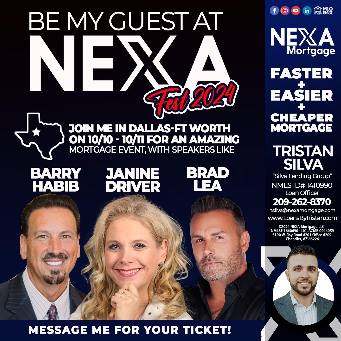 be my guest - Tristan Silva -Loan Officer