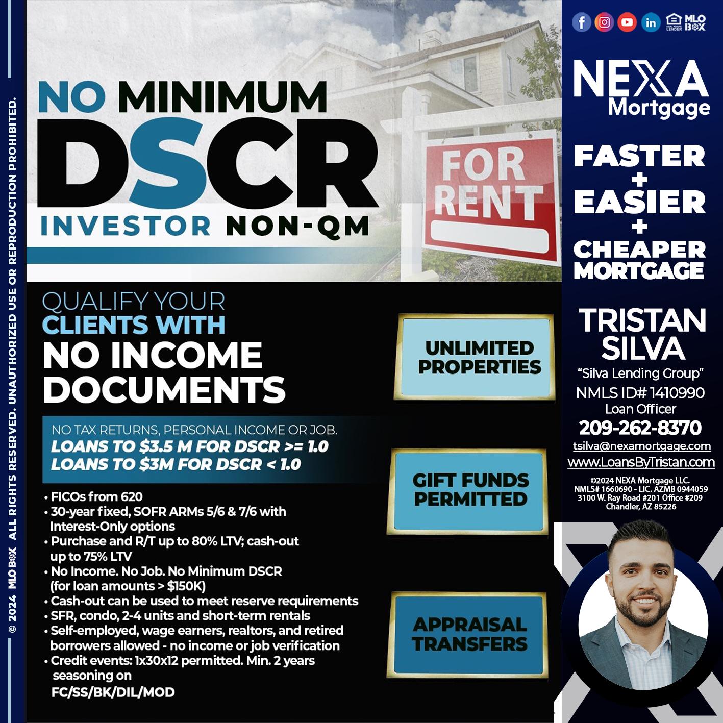 DSCR - Tristan Silva -Loan Officer