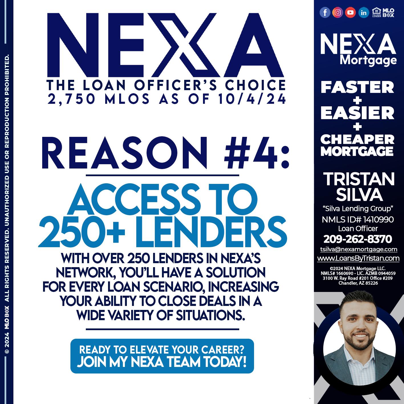 the loan officer choice reason 4 - Tristan Silva -Loan Officer