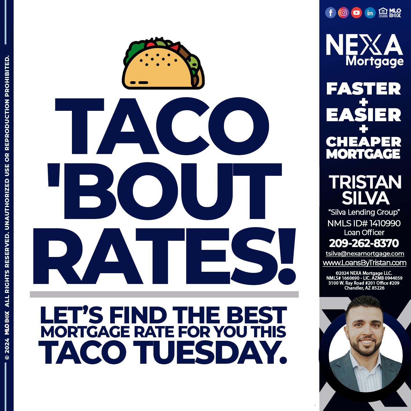 TACO TUESDAY - Tristan Silva -Loan Officer