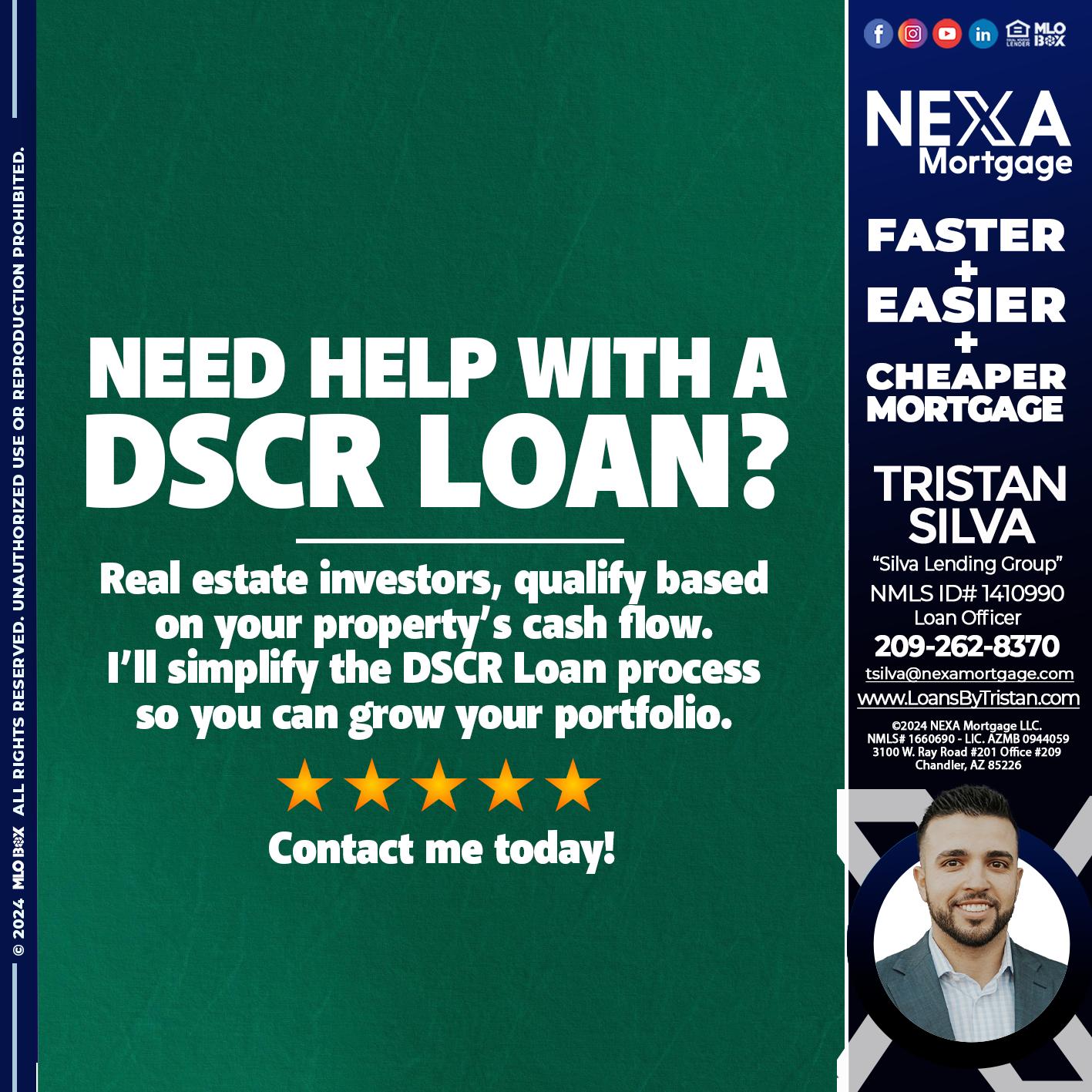 NEED HELP WITH - Tristan Silva -Loan Officer