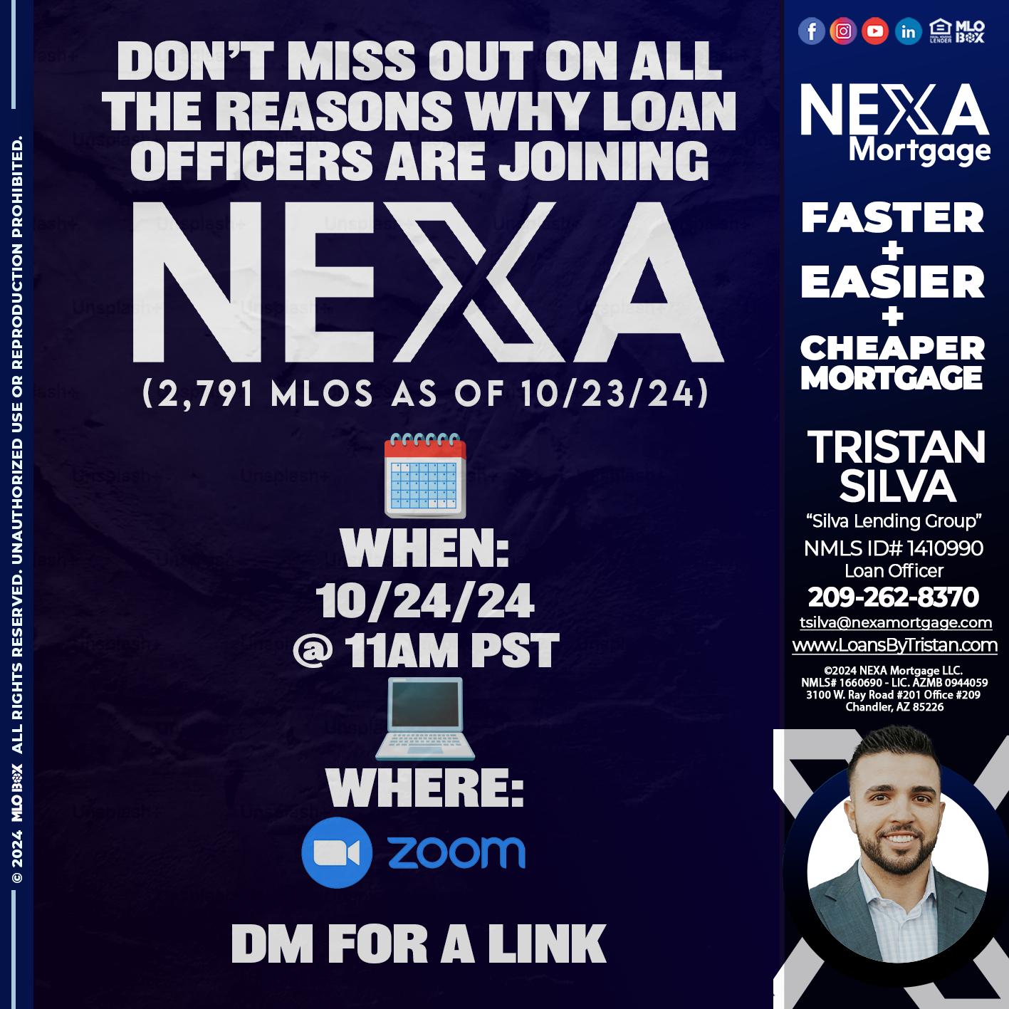 WHY NEXA - Tristan Silva -Loan Officer