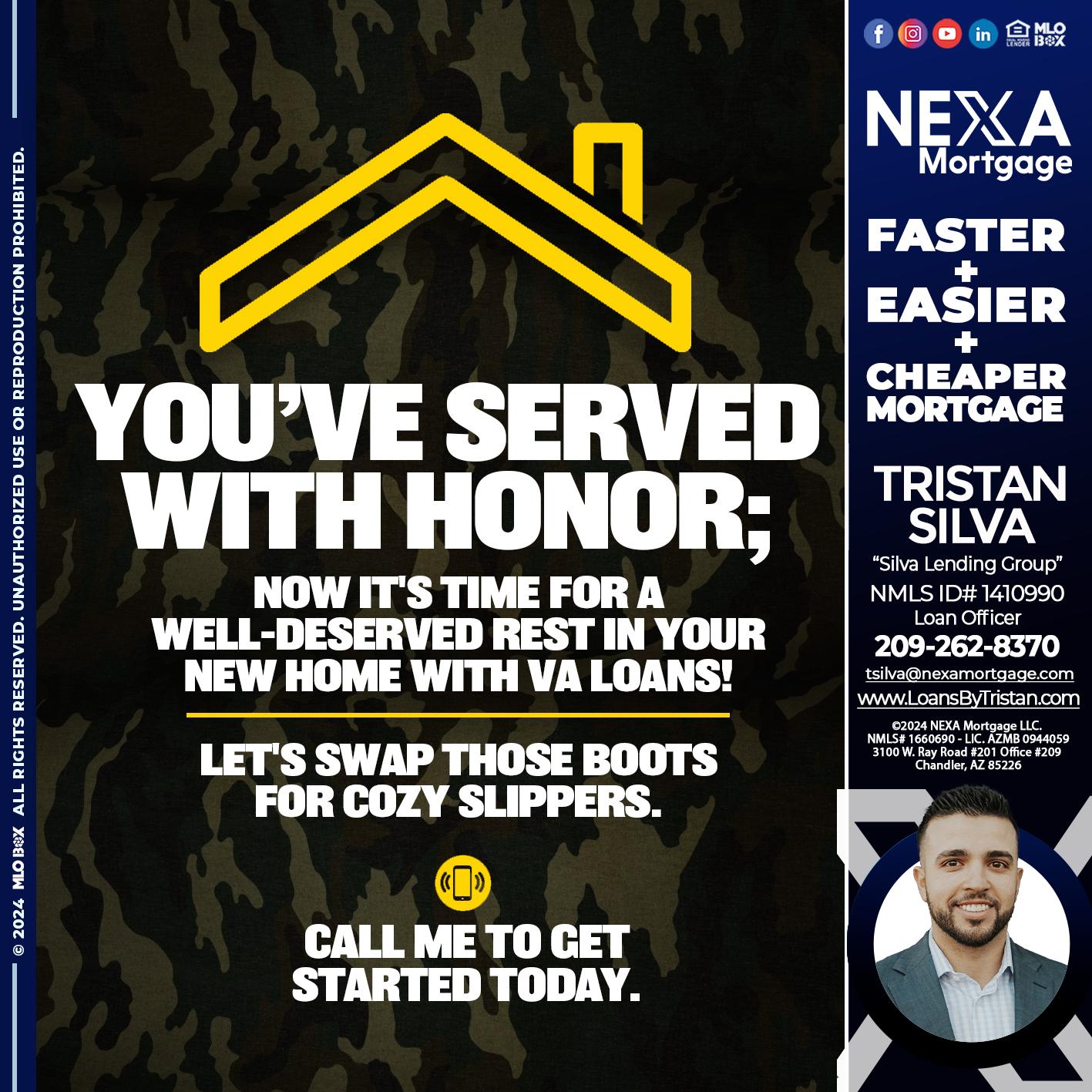 YOU´VE SERVED - Tristan Silva -Loan Officer